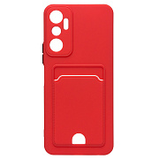 Чехол-накладка - SC315 с картхолдером для "infinix HOT 20 4G" (red) 