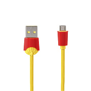 Кабель USB - micro USB Remax RC-114m Chips  100см 2,4A  (yellow)