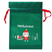 Подарочная упаковка - новогодний мешок New Year 02 (15x22cm) (green) (005) 