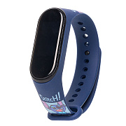 Ремешок - WB01 Xiaomi Mi Band 3/Mi Band 4 силикон (012) (dark blue)