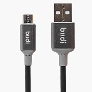 Кабель USB - micro USB budi M8J146M 7,5W 120см 1,5A  (gray)