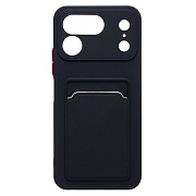 Чехол-накладка - SC337 с картхолдером для "Tecno Spark 50 Pro 4G" (black)