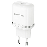 Адаптер Сетевой Borofone BA36A High QC3.0* USB 3A/18W (white)