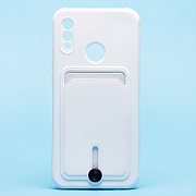 Чехол-накладка - SC304 с картхолдером для "Huawei Honor 10 Lite/P Smart 2019" (white) (208687)
