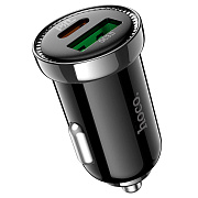 Адаптер Автомобильный Hoco Z44 Leading PD20W+QC3.0 USB/Type-C/5V/3A (black)