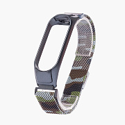 Ремешок - WB06 Xiaomi Mi Band 3/Mi Band 4 металл на магните (01) (регулируемый) (azure)
