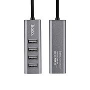 Хаб USB Hoco HB1 USB-4USB (80cm) (tarnish) 