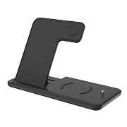 ЗУ Сетевое Беспроводное - WC03 (подставка) 15W 3-in-1 (black)