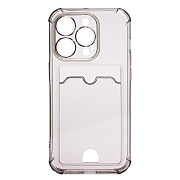 Чехол-накладка - SC276 с картхолдером для "Apple iPhone 14 Pro" (black)