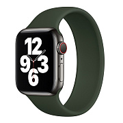 Ремешок - ApW15 монобраслет Apple Watch 42/44/45/49 mm силикон (dark green)