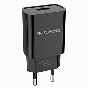 Адаптер Сетевой с кабелем Borofone BA20A Sharp USB 2,1A/10W (USB/Lightning) (black)