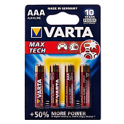 Батарейка AAA Varta LR03 MAX TECH (4-BL) (40/200) ..