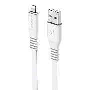 Кабель USB - Apple lightning Borofone BX23 Wide 12W 100см 2,4A  (white)