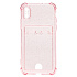 Чехол-накладка - SC300 с картхолдером для "Apple iPhone X/iPhone XS" (pink)