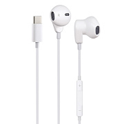 Проводные наушники с микрофоном вкладыши - ME563-T Type-C  (white)