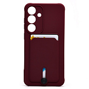 Чехол-накладка - SC304 с картхолдером для "Samsung Galaxy S25+" (bordo) (239024)