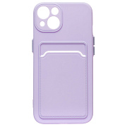 Чехол-накладка - SC315 с картхолдером для "Apple iPhone 13" (light violet)