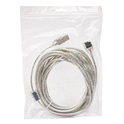 Кабель-удлинитель USB Glossar  500см 1,5A  (silver)