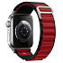 Ремешок - ApW27 Alpine Loop Apple Watch 42/44/45/49 mm текстиль (black/bordo)