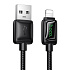 Кабель USB - Apple lightning Hoco U146 12W 120см 2,4A  (black)