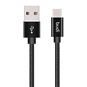 Кабель USB - Type-C budi M8J180T  100см 2,4A  (black)