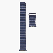 Ремешок - ApW Apple Watch 42/44/45/49 mm кожаный на магните (blue)
