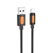 Кабель USB - Apple lightning Borofone BX114 12W 100см 2,4A  (black)