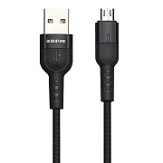 Кабель USB - micro USB Borofone BU17 12W 120см 2,4A  (black)