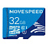 Карта флэш-памяти MicroSD 32 Гб Move Speed FT100 без адаптера (clacc 10) (black)