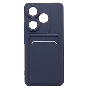 Чехол-накладка - SC337 с картхолдером для "Xiaomi Poco F6" (dark blue) (233640)