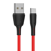 Кабель USB - Type-C Celebrat FLY-2T 12W 100см 2,4A  (red)