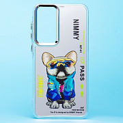 Чехол-накладка - PC092 для "Samsung Galaxy A55" (собака) (transparent)