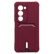Чехол-накладка - SC304 с картхолдером для "Xiaomi Redmi 15 4G" (bordo)