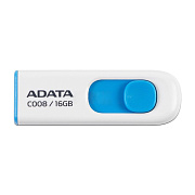 Флэш накопитель USB 16 Гб A-Data C008 (white/blue) 