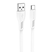 Кабель USB - Type-C Borofone BX85 18W 100см 3A  (white)