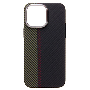 Чехол-накладка Luxo Creative PC для "Apple iPhone 14 Pro Max" (138) (black/green)