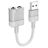 Адаптер Hoco LS37 Spirit 2-in-1 USB to 3.5mm (gray)