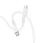 Кабель Type-C - Type-C Hoco X97 Crystal PD 60W 100см 3A  (white)
