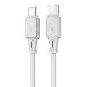 Кабель Type-C - Type-C Hoco X101 Assistant PD 60W 100см 3A  (gray)