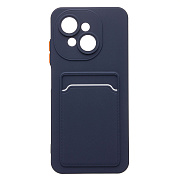 Чехол-накладка - SC337 с картхолдером для "Tecno Spark Go 1/Pop 9 4G" (dark blue)