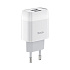 Адаптер Сетевой с кабелем Hoco C73A Glorious 2USB 2,4A/12W (USB/Type-C) (white)