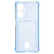 Чехол-накладка - SC276 с картхолдером для "Realme C55" (blue)