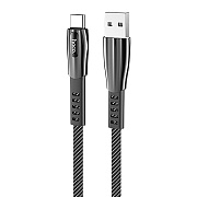 Кабель USB - Type-C Hoco U70  120см 3A  (dark grey)