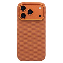 Чехол-накладка - SM028(2) SafeMag Carbon для "Apple iPhone 17 Pro" (orange)