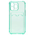 Чехол-накладка - SC276 с картхолдером для "Apple iPhone 13 Pro" (green)