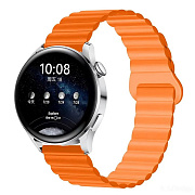 Ремешок - WB32 Универсальный 22мм силикон на магните (orange)