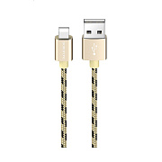 Кабель USB - Apple lightning Borofone BX24 Ring 12W 100см 2,4A  (gold)