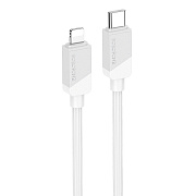 Кабель Type-C - Apple lightning Borofone BX107 PD 27W 100см 3A  (white)