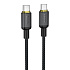 Кабель Type-C - Type-C Hoco X128 60W 100см 3A  (black)