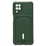 Чехол-накладка - SC304 с картхолдером для "Samsung SM-A125 Galaxy A12" (dark green) (208708)